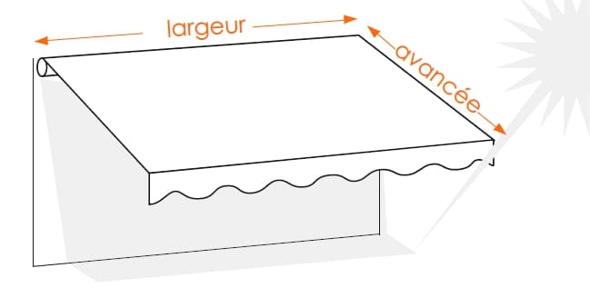 les dimensions d'un store banne